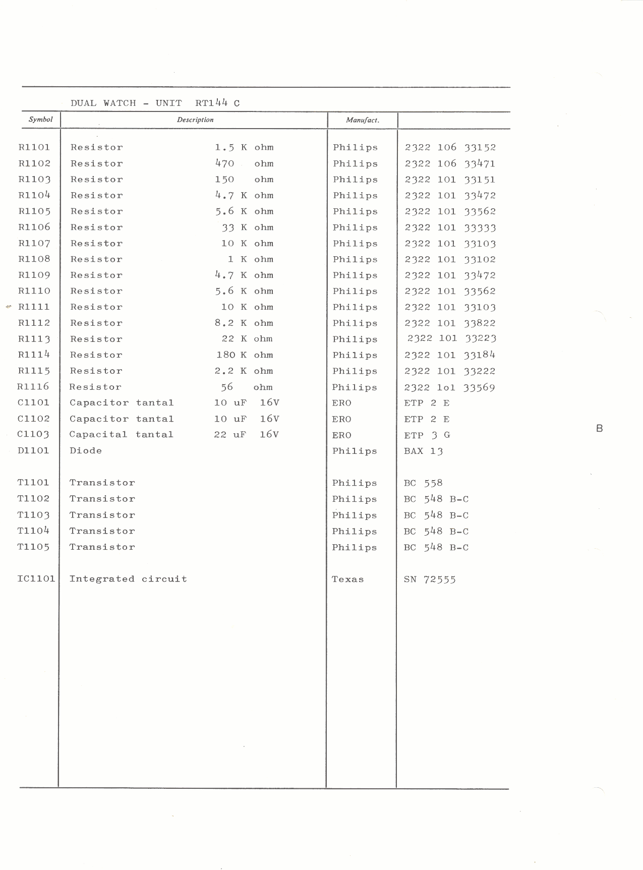 Dual watch part list-1